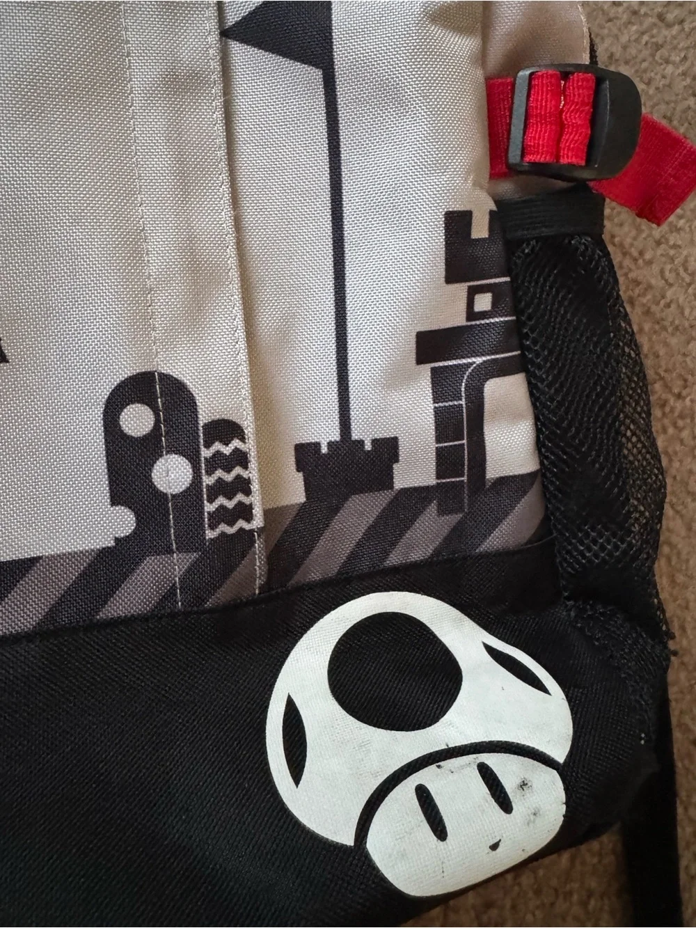 Super Mario Backpack with Red Accents